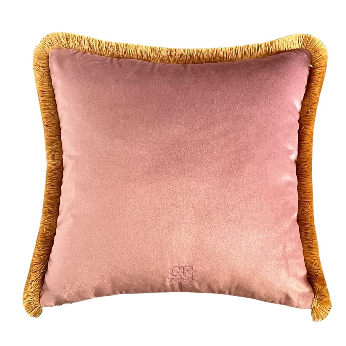 Dekoratif Leopar Desenli Pembe Kadife Kırlent Kılıfı 45 x 45 cm