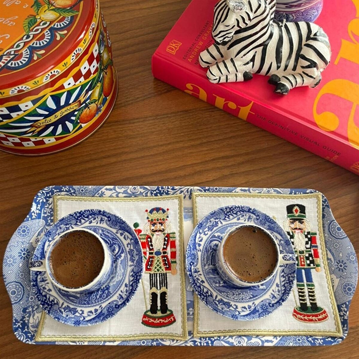 Dekoratif Nutcracker Kurşun Asker Desenli Kokteyl Peçete ( 2 Adet )