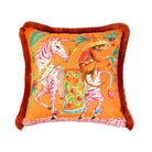 Dekoratif Pembe Zebra Desenli Kadife Kırlent Kılıfı ( 45 cm x 45 cm )