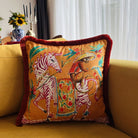 Dekoratif Pembe Zebra Desenli Kadife Kırlent Kılıfı ( 45 cm x 45 cm )