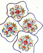 Dekoratif Renkli Çiçekli Rosemaling Desenli Kokteyl Peçete - 2 Adet