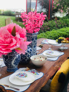 Dekoratif Rosemaling Çiçek Desenli Amerikan Servis - 2 Adet