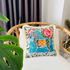 Dekoratif Zebra Desenli Kadife Kırlent Kılıfı ( 45 cm x 45 cm )