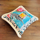 Dekoratif Zebra Desenli Kadife Kırlent Kılıfı ( 45 cm x 45 cm )