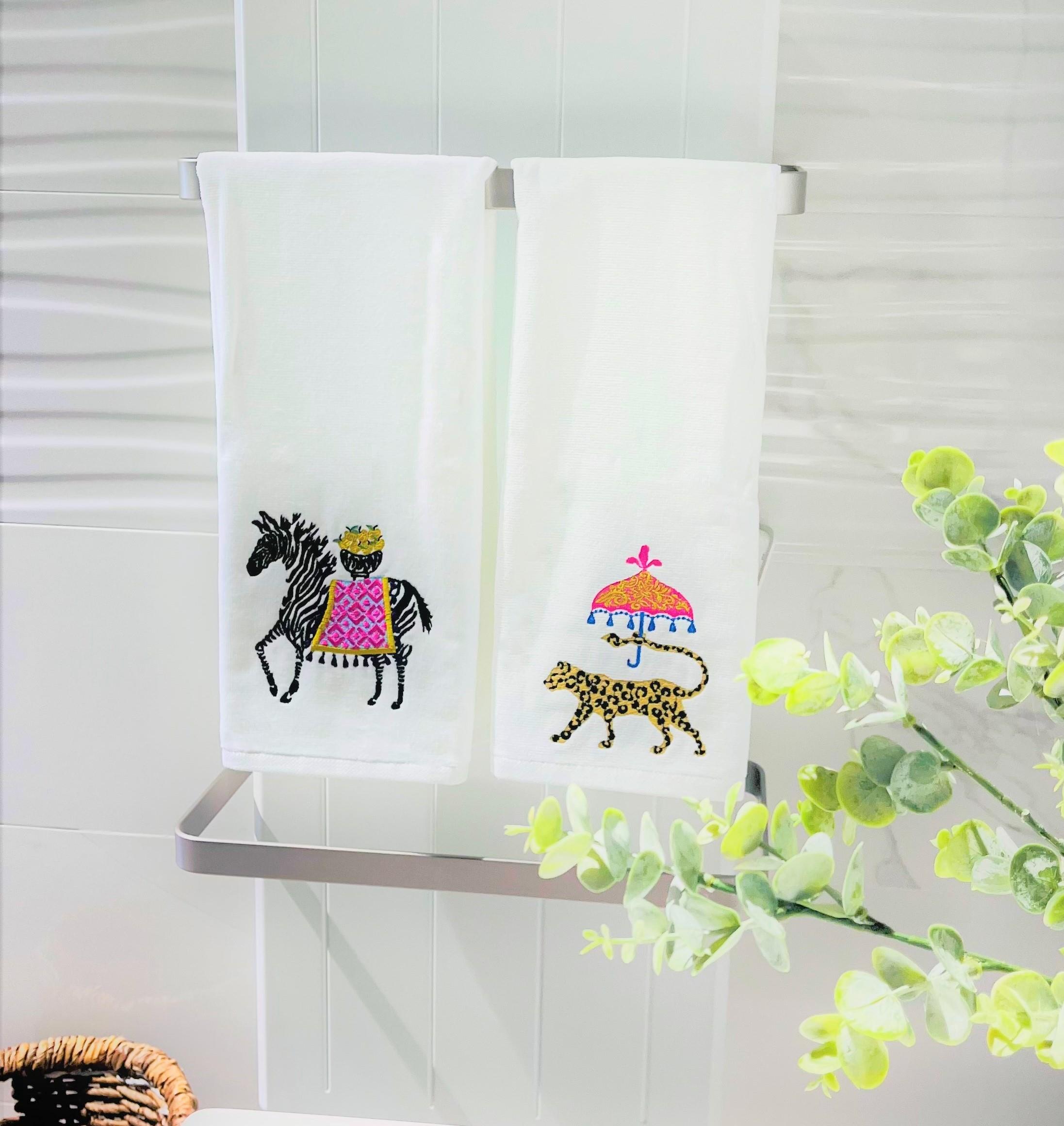 Dekoratif Zebra Desenli Safari Serisi Yüz Havlusu (1 Adet)
