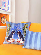 Gri Çizgili Kadife Kırlent Kılıfı ( 35 cm x 50 cm )