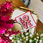 Love Desenli Kokteyl Peçete - ( 1 Adet )