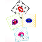 Pop Art Lips Dudak Desenli Vintage Kokteyl Peçeteler - 4 Adet