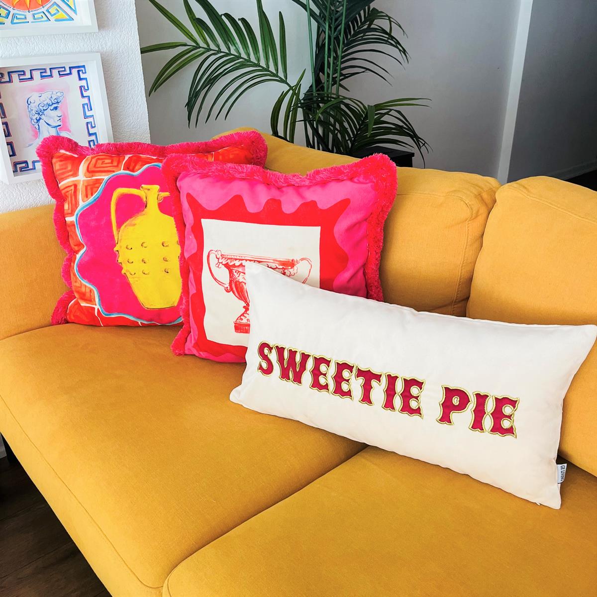 Sweetie Pie Desenli Dekoratif Kırlent Kılıfı 30 x 60