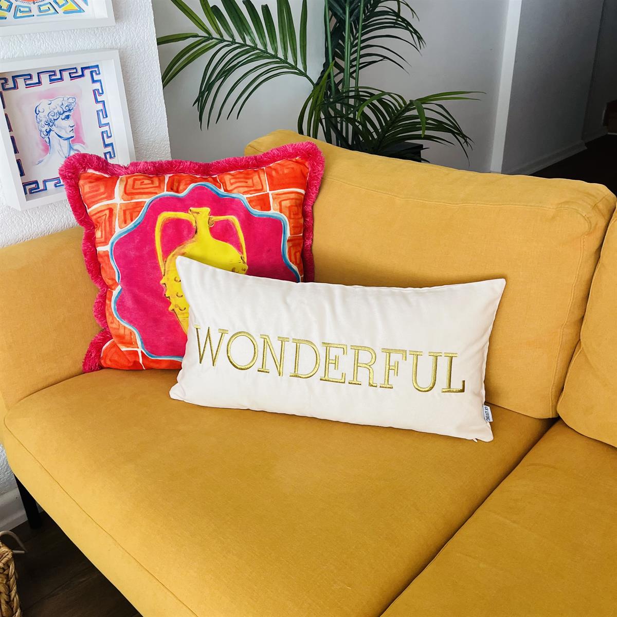 Wonderful Desenli Dekoratif Kırlent Kılıfı 30 x 60