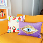 Yılbaşı Temalı Krem Kadife Kırlent Kılıfı 45 x 45