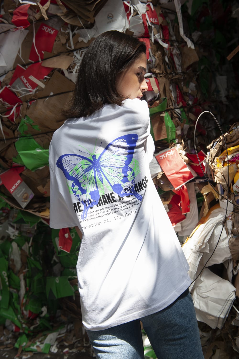 Generation Oz-Make A Change Whi̇te T-shi̇rt-T-Shirts-3-Milagron.com