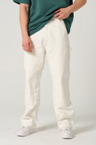 Gennaro-Carpenter Pants - Beyaz-Kot Pantolon-3-Milagron.com