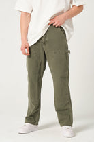 Gennaro-Carpenter Pants - Haki-Kot Pantolon-1-Milagron.com