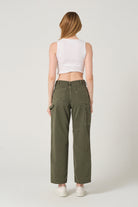 Gennaro-Carpenter Pants- Women Haki-Kot Pantolon-3-Milagron.com