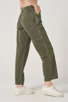 Gennaro-Carpenter Pants- Women Haki-Kot Pantolon-4-Milagron.com
