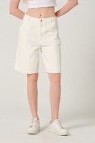 Gennaro-Carpenter Shorts - Women Beyaz-Şort-1-Milagron.com