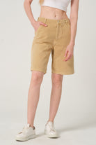Gennaro-Carpenter Shorts - Women Camel-Şort-2-Milagron.com