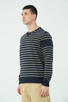 Gennaro-Çizgili Crewneck Sweatshirt-Sweatshirts & Hoodies-3-Milagron.com