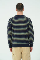 Gennaro-Çizgili Crewneck Sweatshirt-Sweatshirts & Hoodies-4-Milagron.com