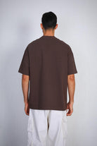 Gennaro-Heavyweight Oversize T-shirt - Kahverengi-T-Shirts-2-Milagron.com