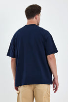 Gennaro-Heavyweight Oversize T-shirt - Koyu Lacivert-T-Shirts-4-Milagron.com