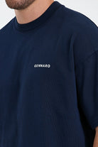 Gennaro-Heavyweight Oversize T-shirt - Koyu Lacivert-T-Shirts-5-Milagron.com