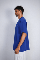 Gennaro-Heavyweight Oversize T-shirt - Mavi-T-Shirts-3-Milagron.com