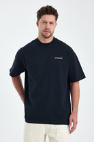 Gennaro-Heavyweight Oversize T-shirt - Siyah-T-Shirts-1-Milagron.com