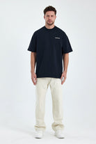 Gennaro-Heavyweight Oversize T-shirt - Siyah-T-Shirts-2-Milagron.com