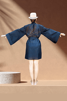 Geomi-Floral Kimono - Petrol-Kimono-1-Milagron.com