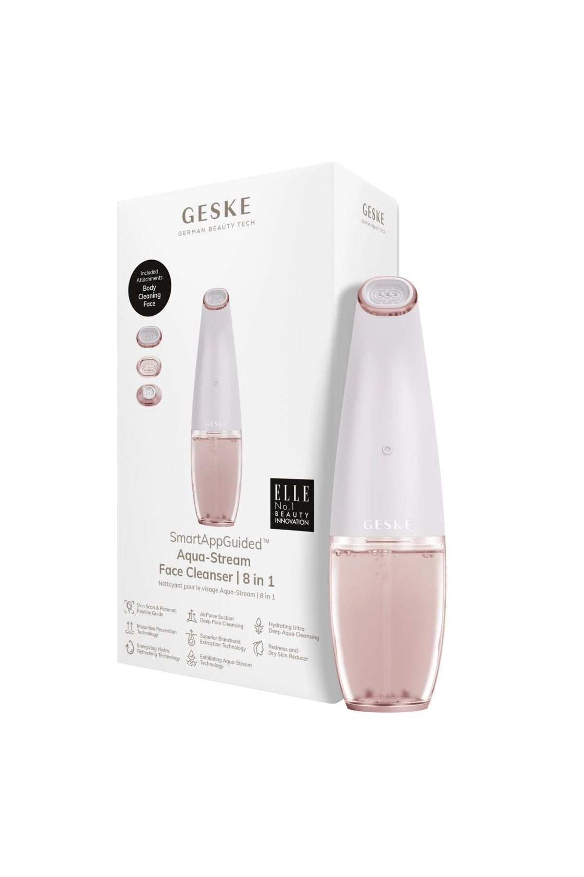 Geske-Aqua Stream Çift Başlıklı Siyah Nokta Ve Yüz Temizleme Cihazı | Aqua Stream Face Cleanser-Cilt Bakım Aletleri-12-Milagron.com