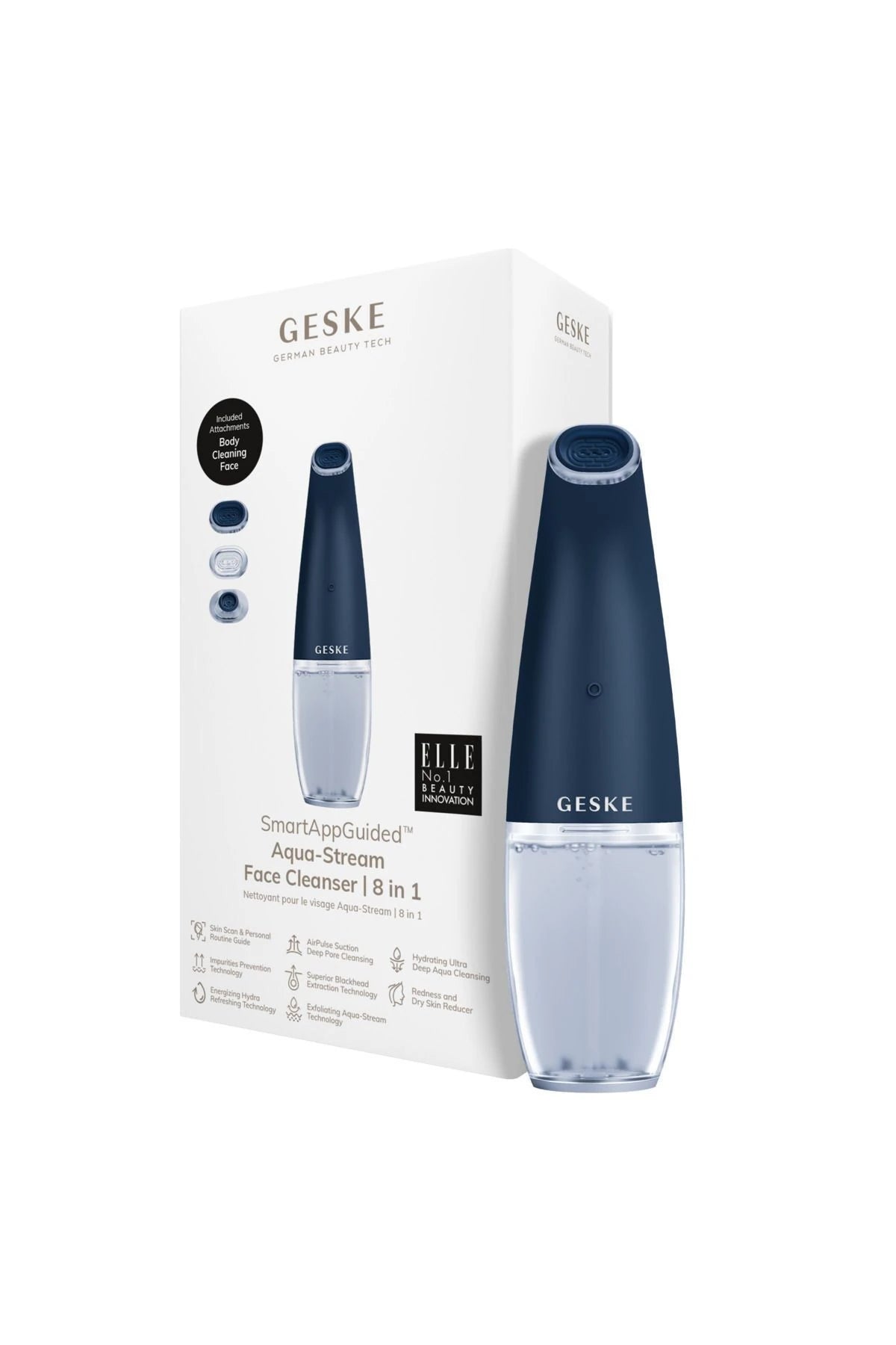 Geske-Aqua Stream Çift Başlıklı Siyah Nokta Ve Yüz Temizleme Cihazı | Aqua Stream Face Cleanser-Cilt Bakım Aletleri-30-Milagron.com