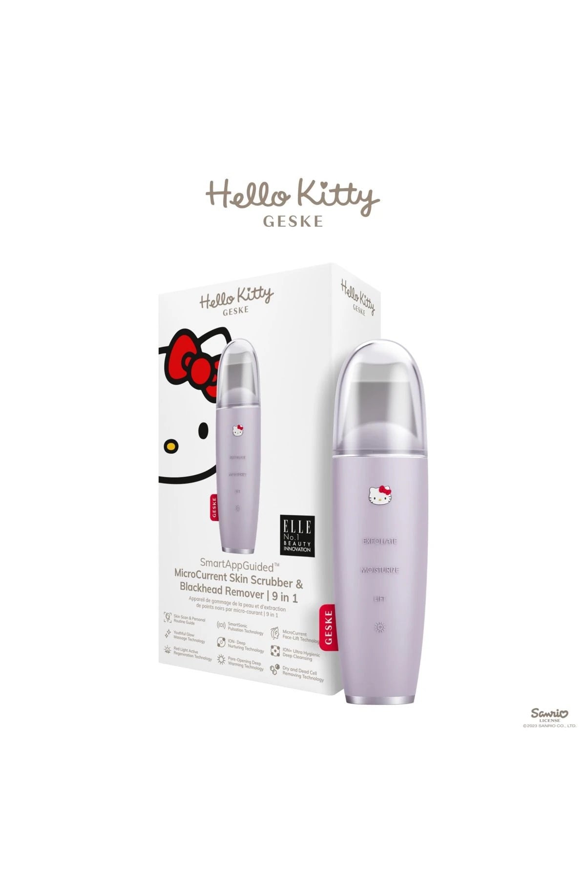 Geske-Hello Kitty Mikro Akım Siyah Nokta Temizleme Cihazı | Micro Current Skin Scrubber Blackhead Remover-Cilt Bakım Aletleri-1-Milagron.com