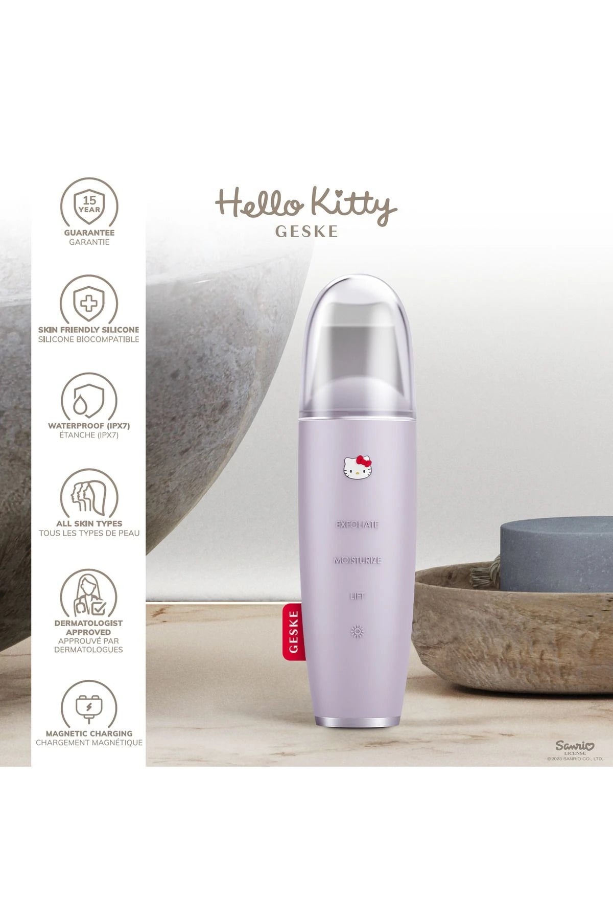 Geske-Hello Kitty Mikro Akım Siyah Nokta Temizleme Cihazı | Micro Current Skin Scrubber Blackhead Remover-Cilt Bakım Aletleri-3-Milagron.com