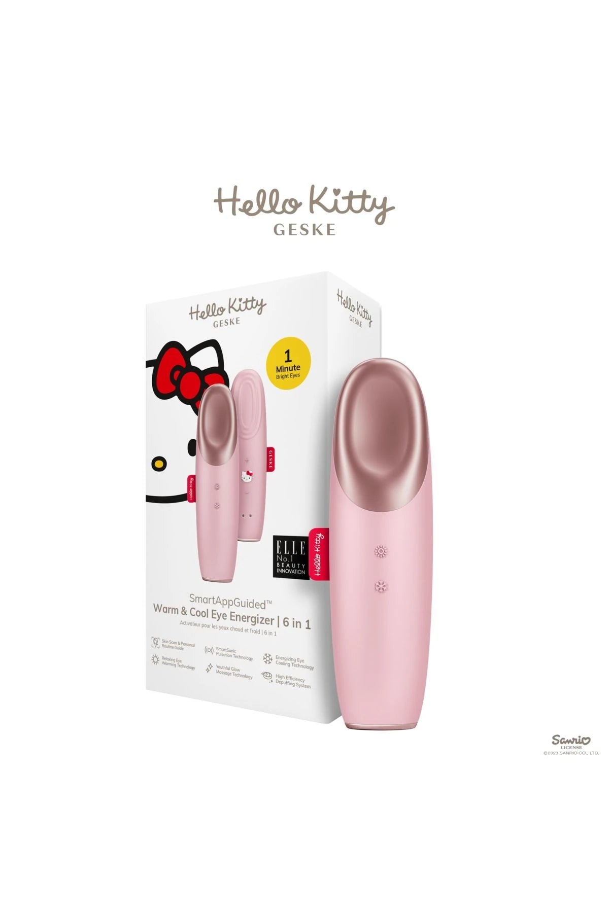 Geske-Hello Kitty Soğutma Ve Isıtma Sağlayan Akıllı Göz Çevresi Masaj Cihazı | Warm & Cool Eye Energizer-Cilt Bakım Aletleri-8-Milagron.com