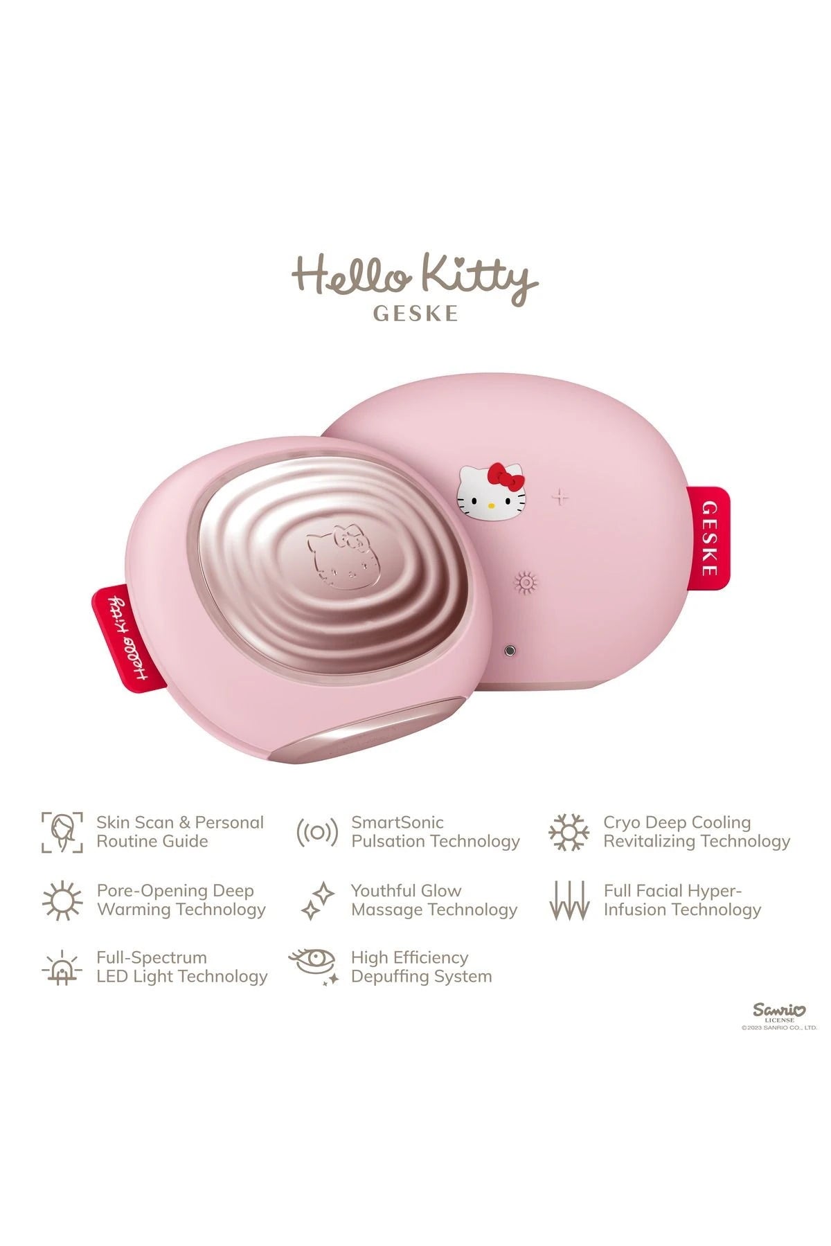 Geske-Hello Kitty Soğutma Ve Isıtmalı, Led Terapili Yüz Maskesi Bakım Cihazı | Sonic Warm & Cool Mask-Cilt Bakım Aletleri-2-Milagron.com