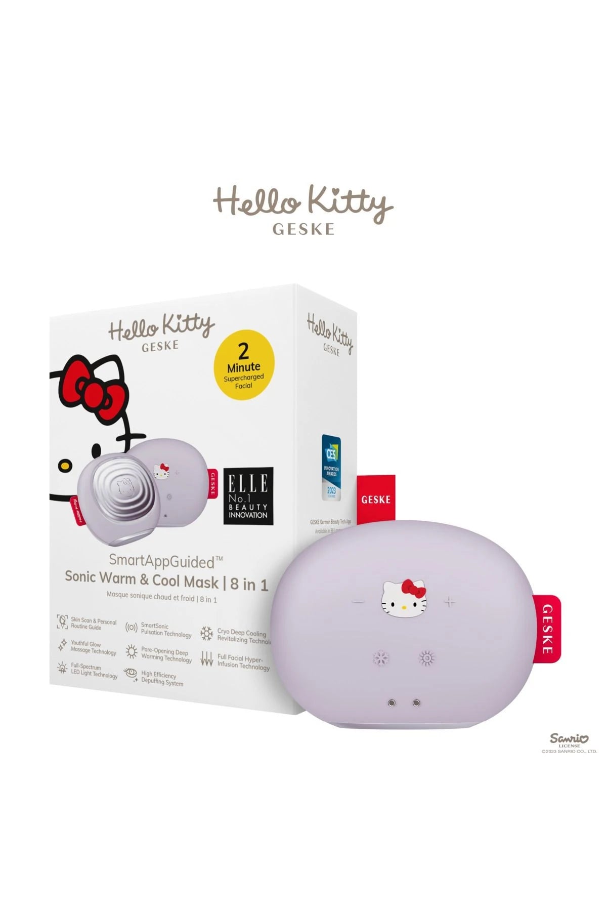 Geske-Hello Kitty Soğutma Ve Isıtmalı, Led Terapili Yüz Maskesi Bakım Cihazı | Sonic Warm & Cool Mask-Cilt Bakım Aletleri-8-Milagron.com
