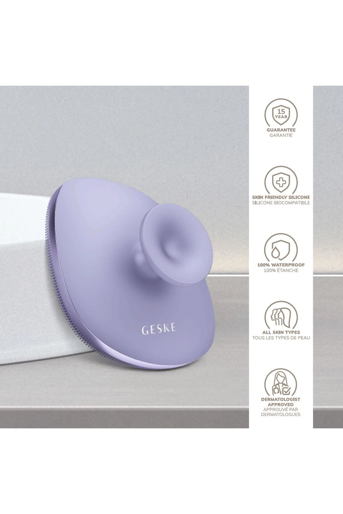 Geske-Metal Detaylı Yumuşak Silikonlu Vücut Temizleme Fırçası | Body Brush-Vücut Temizleyici-10-Milagron.com