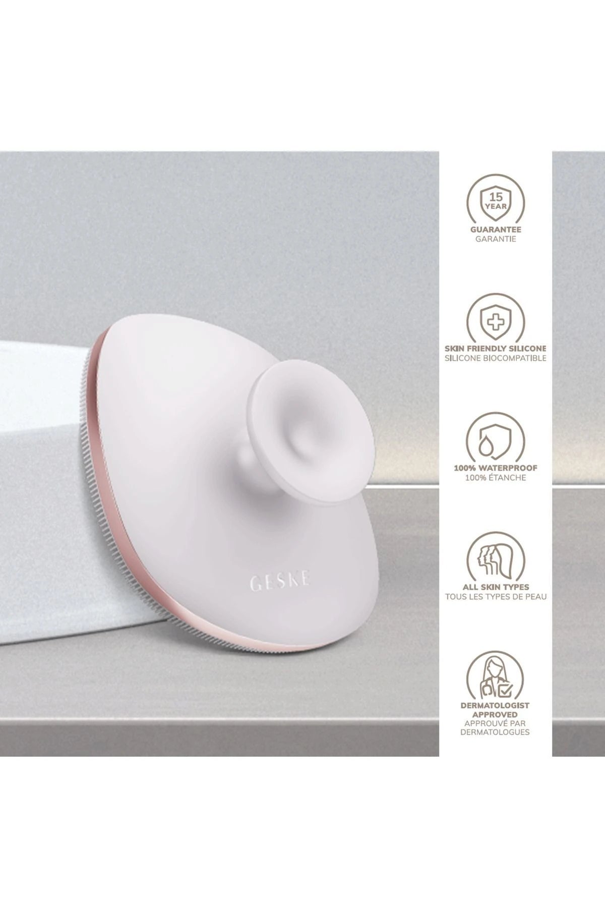 Geske-Metal Detaylı Yumuşak Silikonlu Vücut Temizleme Fırçası | Body Brush-Vücut Temizleyici-17-Milagron.com