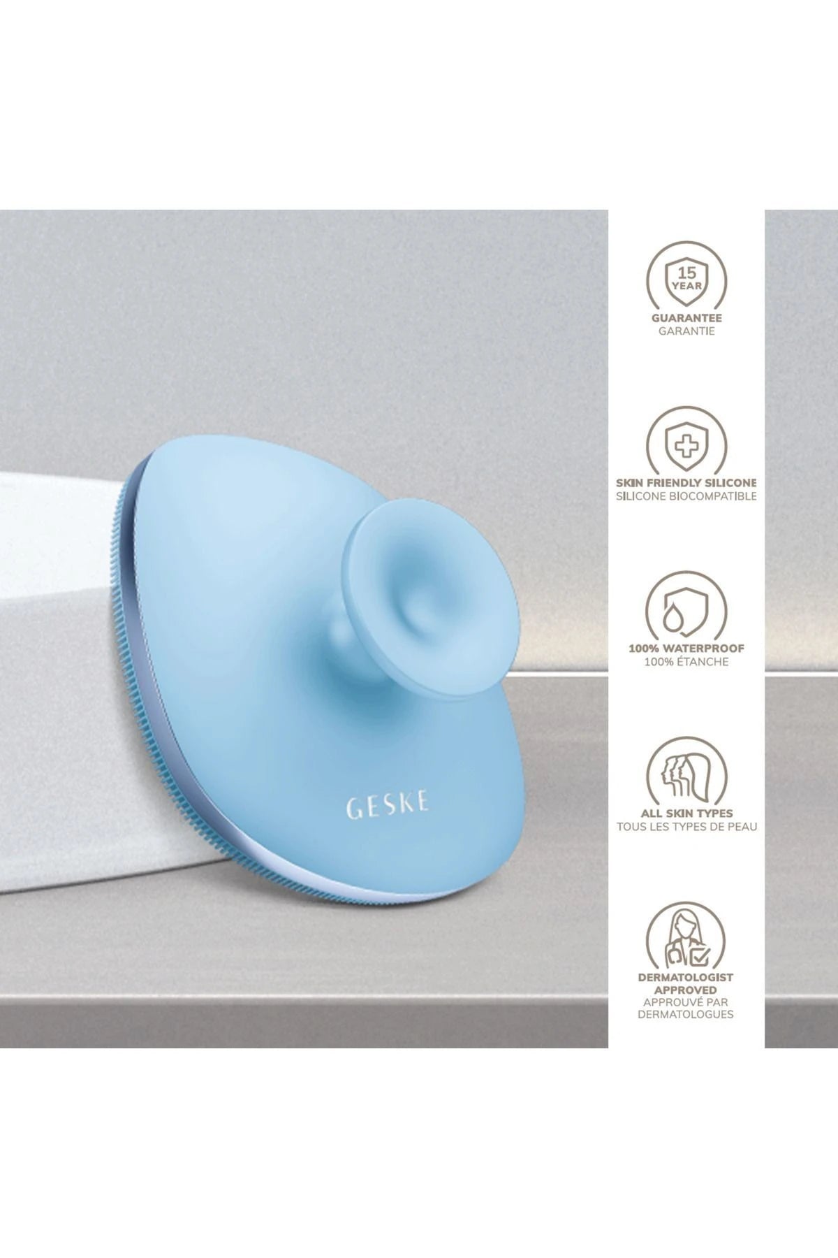 Geske-Metal Detaylı Yumuşak Silikonlu Vücut Temizleme Fırçası | Body Brush-Vücut Temizleyici-3-Milagron.com