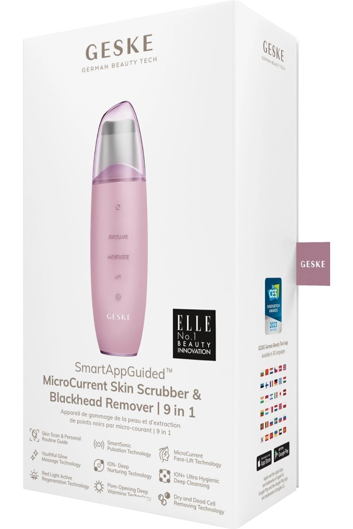 Geske-Mikro Akım Siyah Nokta Temizleme Cihazı | Micro Current Skin Scrubber & Blackhead Remover-Cilt Bakım Aletleri-30-Milagron.com