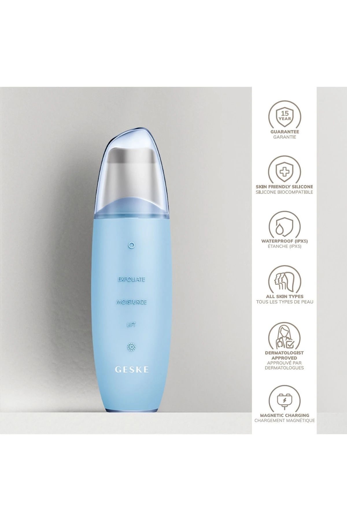 Geske-Mikro Akım Siyah Nokta Temizleme Cihazı | Micro Current Skin Scrubber & Blackhead Remover-Cilt Bakım Aletleri-36-Milagron.com
