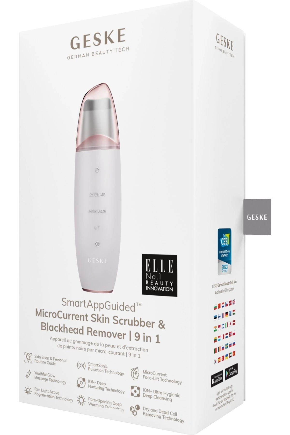 Geske-Mikro Akım Siyah Nokta Temizleme Cihazı | Micro Current Skin Scrubber & Blackhead Remover-Cilt Bakım Aletleri-6-Milagron.com