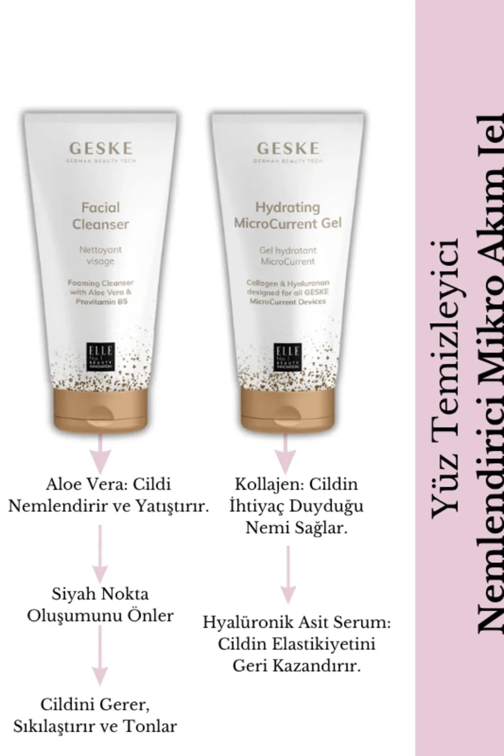 Geske-Sıkılaştırıcı , Temizleyici Ve Masaj Aletli 5'li Bakım Seti-Cilt Bakım Aletleri-5-Milagron.com