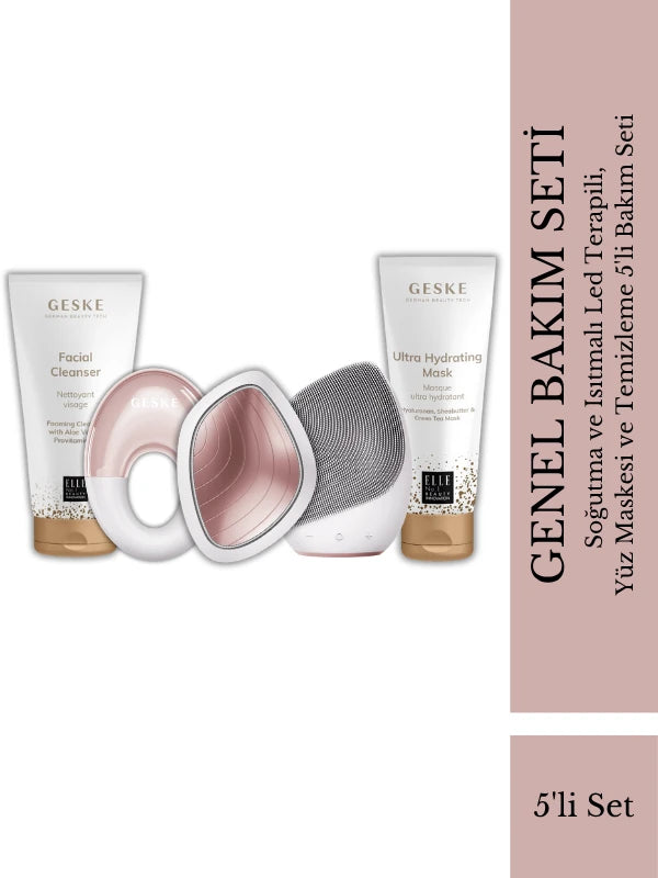 Geske-Soğutma Ve Isıtmalı Led Terapili, Yüz Maskesi Ve Temizleme 5'li Bakım Seti-Cilt Bakım Seti-1-Milagron.com