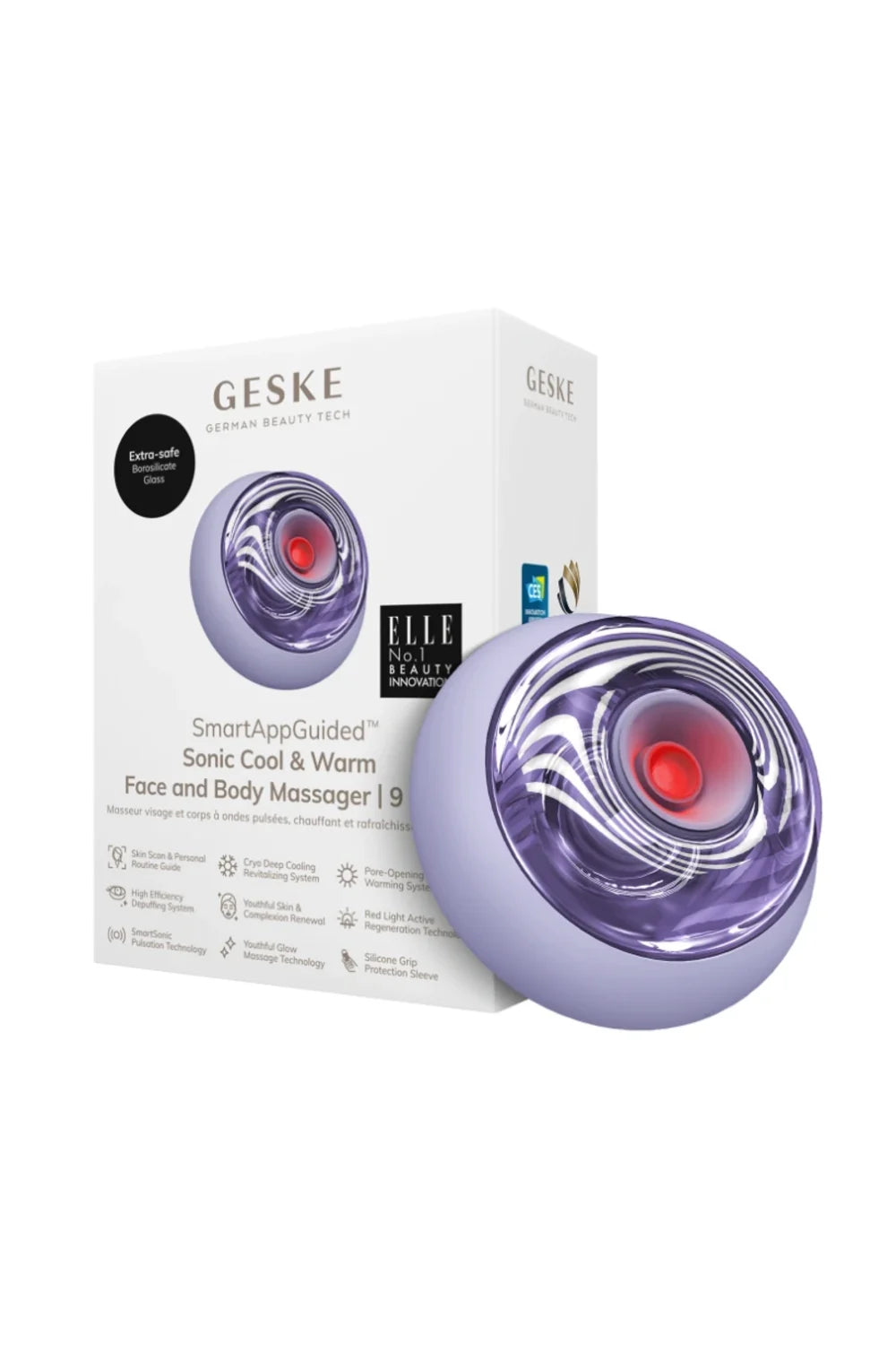 Geske-Titreşimli Kırmızı Led Terapili Sıcak Ve Soğuk Yüz Ve Vücut Masaj Aleti | Sonic Cool & Warm Face And Body Massager -Cilt Bakım Aletleri-16-Milagron.com