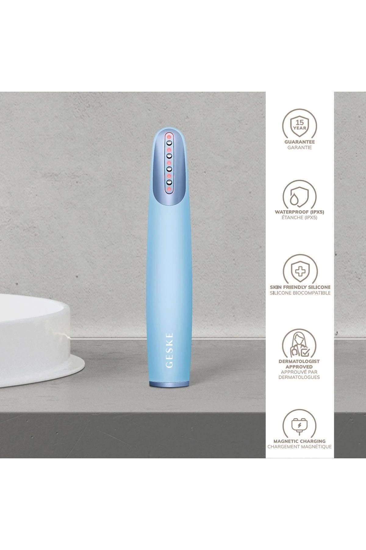 Geske-Titreşimli Kırmızı Led Terapili Sıkılaştırıcı Yüz Bakım Cihazı | Skin Firming Wand-Cilt Bakım Aletleri-17-Milagron.com