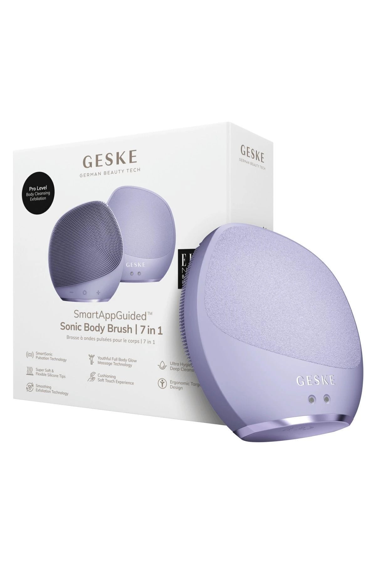 Geske-Titreşimli Vücut Fırçası Ve Yoğun Eksfoliyatör | Sonic Body Brush & Intensive Exfoliator-Cilt Bakım Aletleri-19-Milagron.com