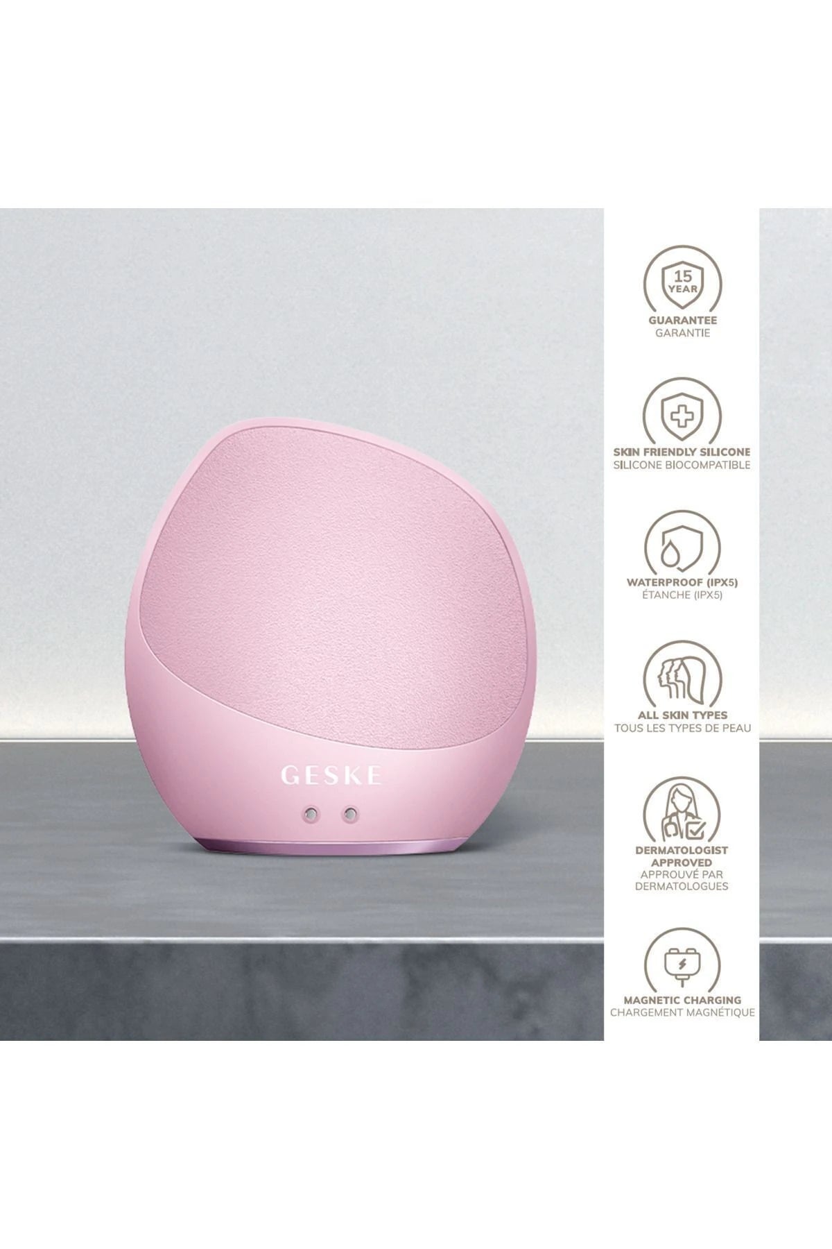 Geske-Titreşimli Vücut Fırçası Ve Yoğun Eksfoliyatör | Sonic Body Brush & Intensive Exfoliator-Cilt Bakım Aletleri-8-Milagron.com